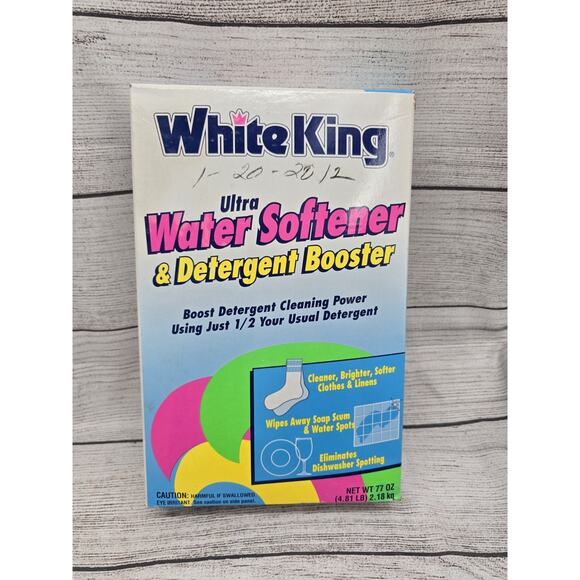 New VTG White King Ultra Softener & Detergent Booster Powder 77oz Open Box - Picture 1 of 8